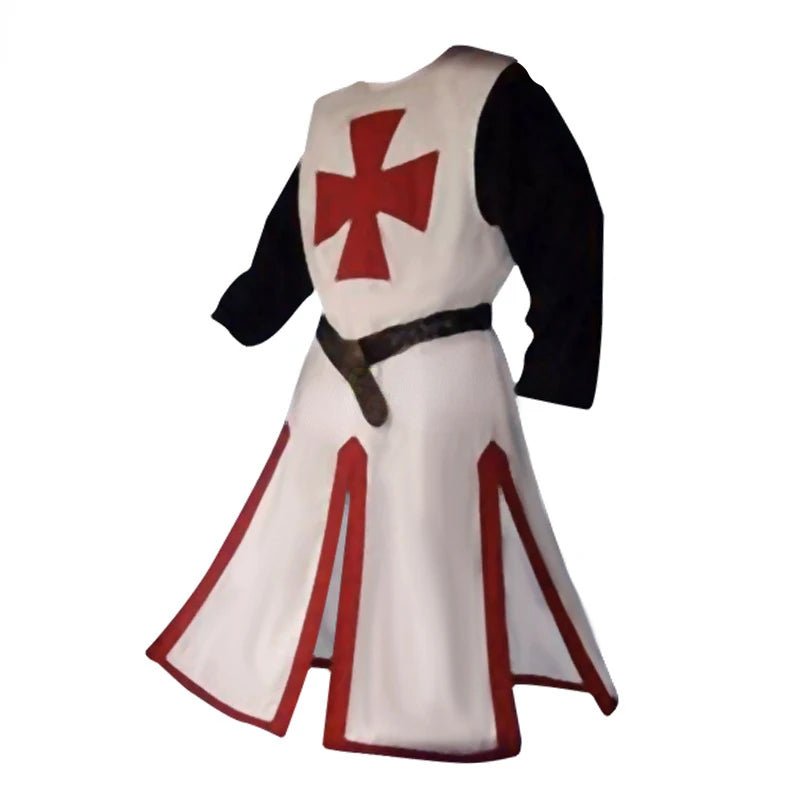 Official Mens Medieval Crusader Knights Templar Tunic Cosplay Costumes