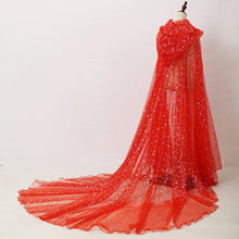 Load image into Gallery viewer, Official Gothic Punk Cloak Soft Tulle Capes with Hood Cape Halloween Costume for Women
