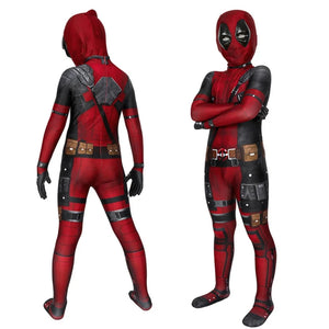 Official Children and Adult Deadpool Cosplay Costume with Mask and full Accessories