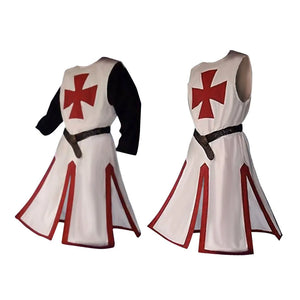 Official Mens Medieval Crusader Knights Templar Tunic Cosplay Costumes