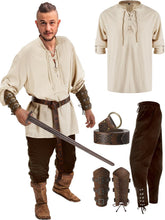 Load image into Gallery viewer, Official 4 Pcs Halloween Men's  Pirate Costume
