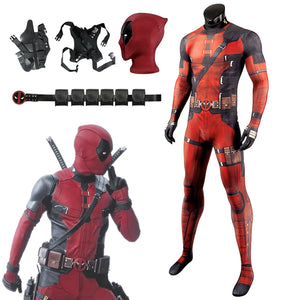 Official Children and Adult Deadpool Cosplay Costume with Mask and full Accessories