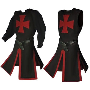 Official Mens Medieval Crusader Knights Templar Tunic Cosplay Costumes