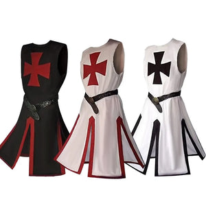 Official Mens Medieval Crusader Knights Templar Tunic Cosplay Costumes