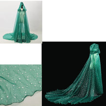 Load image into Gallery viewer, Official Gothic Punk Cloak Soft Tulle Capes with Hood Cape Halloween Costume for Women
