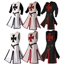 Load image into Gallery viewer, Official Mens Medieval Crusader Knights Templar Tunic Cosplay Costumes
