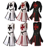 Official Mens Medieval Crusader Knights Templar Tunic Cosplay Costumes