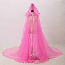 Load image into Gallery viewer, Official Gothic Punk Cloak Soft Tulle Capes with Hood Cape Halloween Costume for Women

