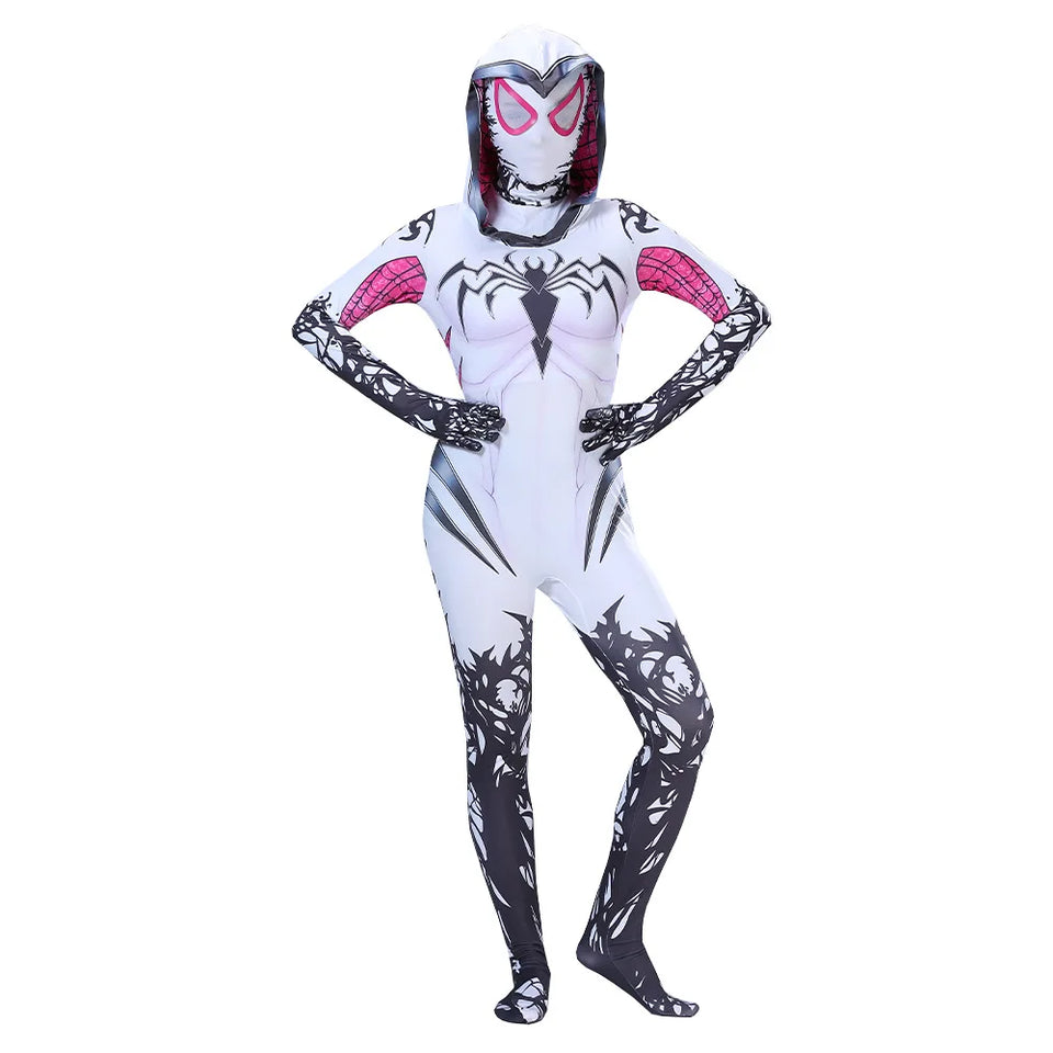 Spider Man & Spider Girl Gwen Stacy & Black Panther Spandex Jumpsuits for Boy & Girl