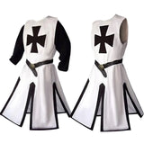 Official Mens Medieval Crusader Knights Templar Tunic Cosplay Costumes