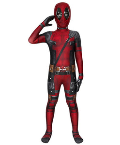 Official Children and Adult Deadpool Cosplay Costume with Mask and full Accessories