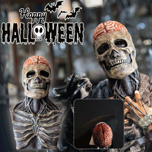 Load image into Gallery viewer, Full Head Skeleton Halloween Mask

