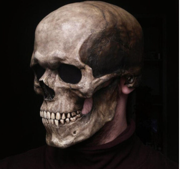 New Halloween Scary Skull With Movable Mouth And Glow