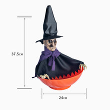 Load image into Gallery viewer, Halloween Skull Fruit Plate Spooky Electric Skeleton Candy Holder
