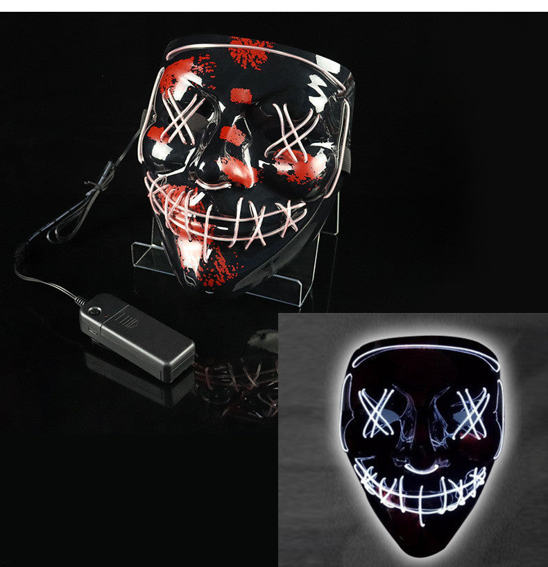 Glowing Mask LED Mask Halloween Clown Funny Bundy