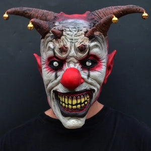 Creepy Evil Scary Halloween Clown Mask Latex Evil JESTER CLOWN