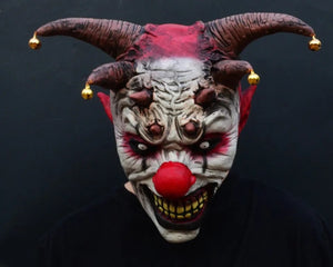 Creepy Evil Scary Halloween Clown Mask Latex Evil JESTER CLOWN