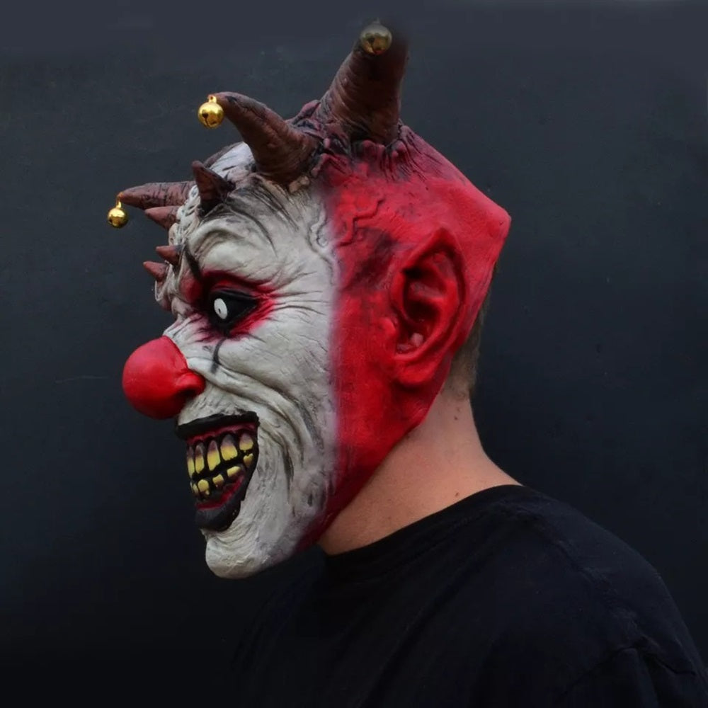 Creepy Evil Scary Halloween Clown Mask Latex Evil JESTER CLOWN