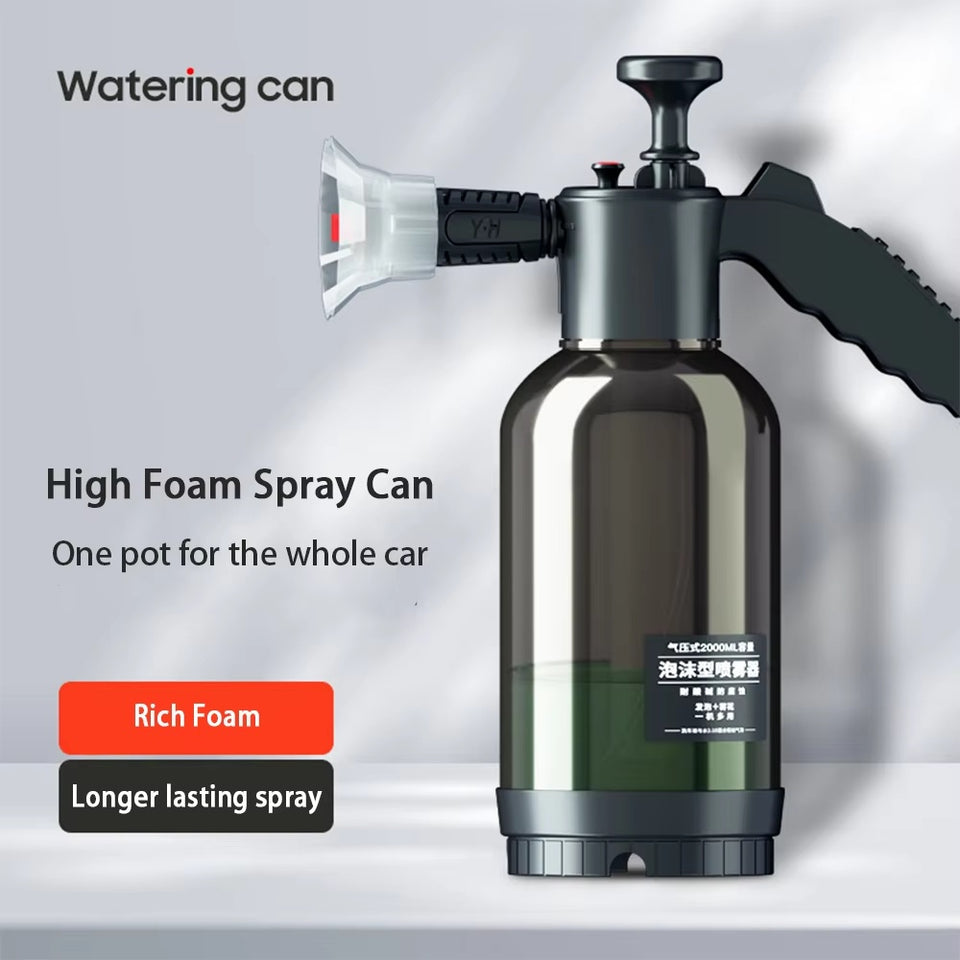 2L Portable Car Wash Foam Sprayer Manual Pneumatic Foam Spray Bottle Thickened High Pressure Explosion Proof Super Foam