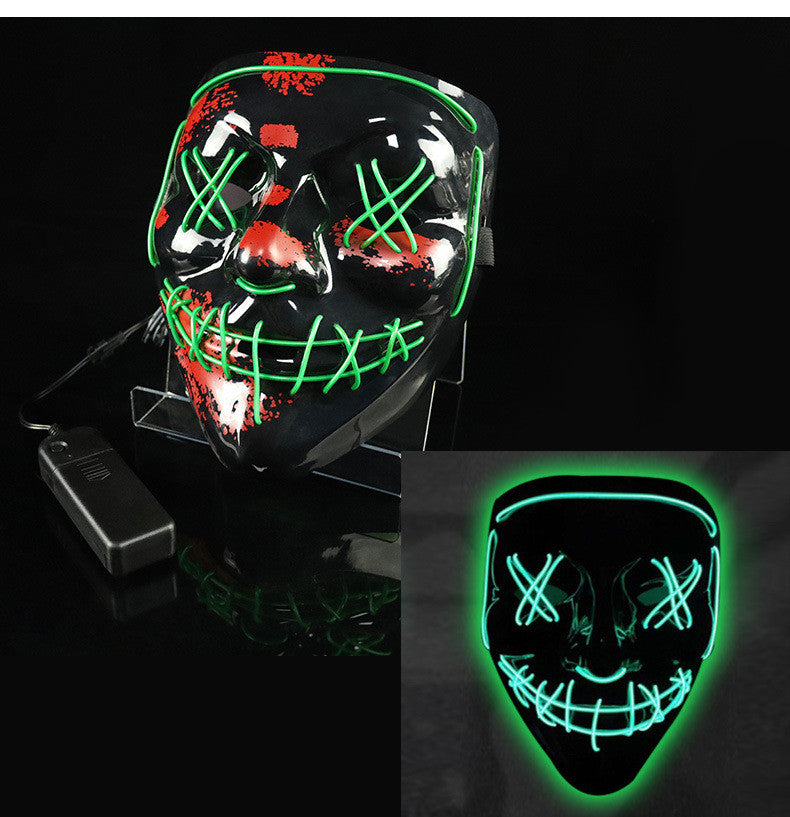 Glowing Mask LED Mask Halloween Clown Funny Bundy