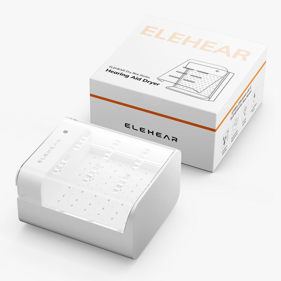 Hearing aid dryer and moisture-control storage case