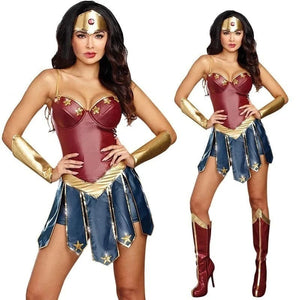 Official Wonder Woman Costume Deluxe Cosplay Set