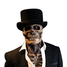 Load image into Gallery viewer, Full Head Skeleton Halloween Mask
