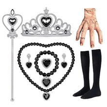 Load image into Gallery viewer, Official Wednesday Addams Costume Kids Black Dress
