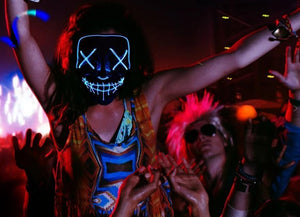 Halloween Party Cosplay LED Purge Mask