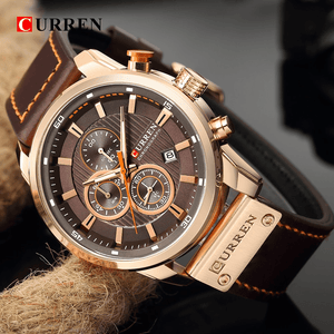 Curran Fashion Date Luxury Quartz Men's Watch - Waterproof Chronograph Hodinky Relogio Masculino Wristwatch - Theshinemart