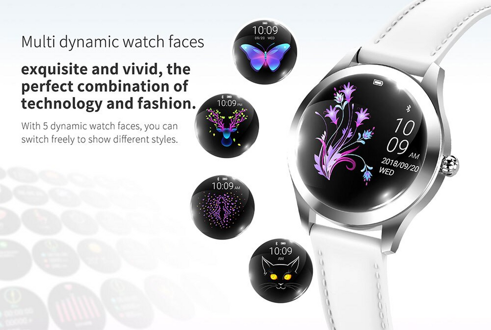 Plumzong Luxury Galaxy Smart Wristwatch For Women IOS & Android KW10 - Theshinemart