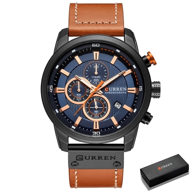 Curran Fashion Date Luxury Quartz Men's Watch - Waterproof Chronograph Hodinky Relogio Masculino Wristwatch