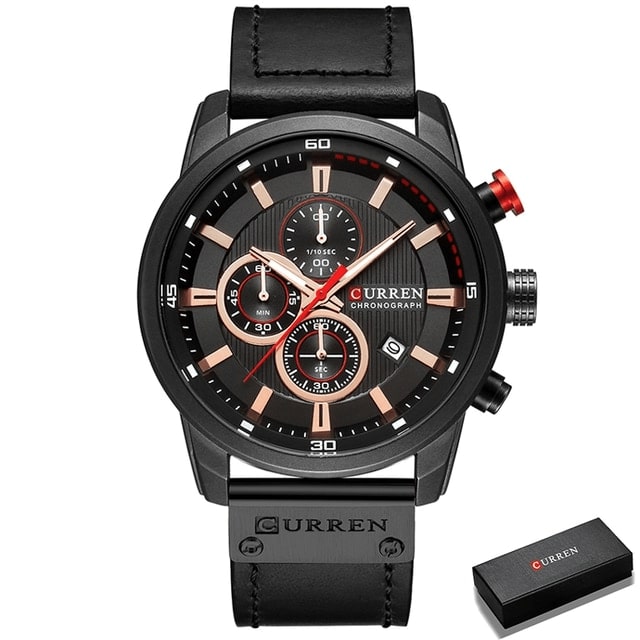 Curran Fashion Date Luxury Quartz Men's Watch - Waterproof Chronograph Hodinky Relogio Masculino Wristwatch