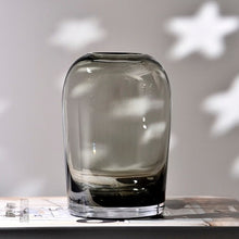Load image into Gallery viewer, Flower Vase Grey Glass Living Room Decoration Terrarium Vase Morden Deco Home Terrarium for Flower Vases Wedding Decor вазы
