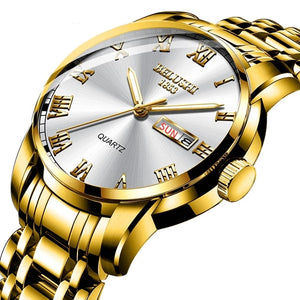 Belushi Luxury Quartz Men's Business Wristwatch - Waterproof Stainless Steel Anti-Scatch Watch