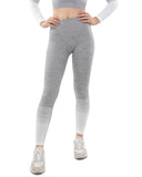 Bocana Seamless Leggings & Sports Top Set - Grey & White