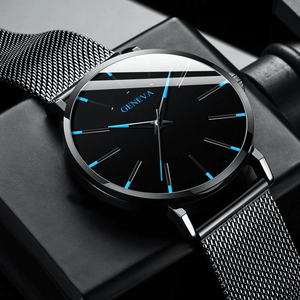 Geneva Luxury Minimalist Men's Watch - Full Steel Waterproof Relogio Masculino Wristwatch - Theshinemart