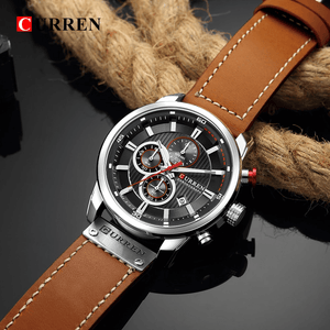 Curran Fashion Date Luxury Quartz Men's Watch - Waterproof Chronograph Hodinky Relogio Masculino Wristwatch