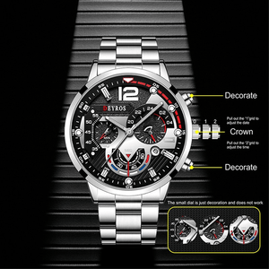 Deyros Luxury Quartz Men's Wristwatch - Full Steel Calendar Luminous Clock Watch - Theshinemart