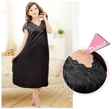 Load image into Gallery viewer, Free Shipping Women Lace Sexy Nightdress Girls Plus Size Bathrobe Large Size Sleepwear Nightgown Y02-3

