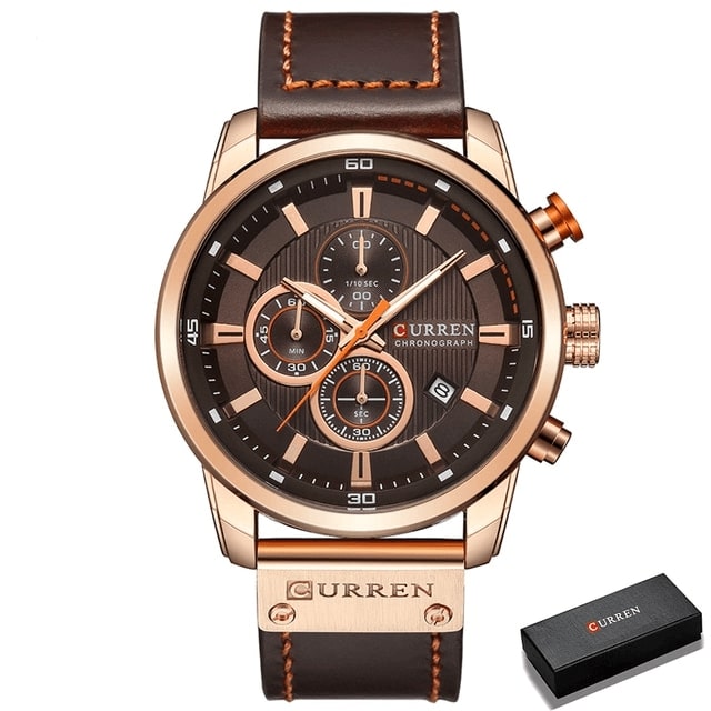 Curran Fashion Date Luxury Quartz Men's Watch - Waterproof Chronograph Hodinky Relogio Masculino Wristwatch
