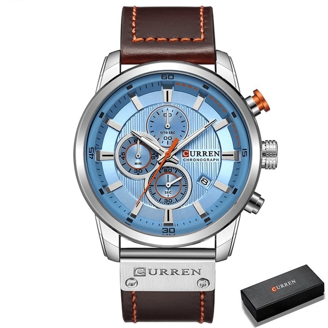 Curran Fashion Date Luxury Quartz Men's Watch - Waterproof Chronograph Hodinky Relogio Masculino Wristwatch