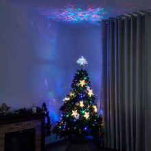 Load image into Gallery viewer, Christmas Tree Top Light Star with LED Projector Lights for Christmas Holiday Party Decoration - The Gadgets Emporium
