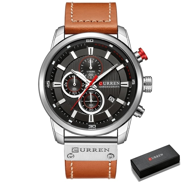 Curran Fashion Date Luxury Quartz Men's Watch - Waterproof Chronograph Hodinky Relogio Masculino Wristwatch