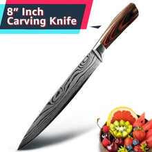 Load image into Gallery viewer, Damascus Kitchen Knife Set
