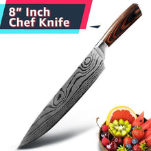 Load image into Gallery viewer, Damascus Kitchen Knife Set
