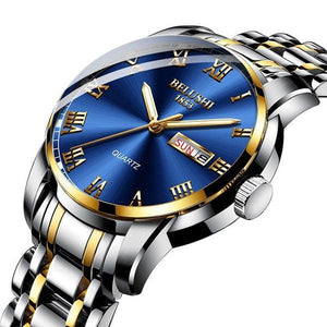 Belushi Luxury Quartz Men's Business Wristwatch - Waterproof Stainless Steel Anti-Scatch Watch