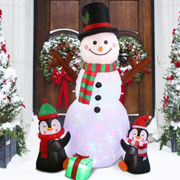 6ft Christmas Inflatable Snowman with Light Xmas Air Blown Outdoor Decoration