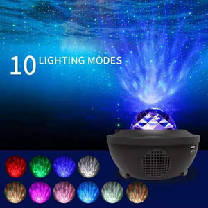 Galaxy Projector Night Light Ocean Wave Projection with Bluetooth
