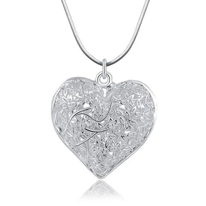 Doteffil Heart Necklace - 925 Sterling Silver Zircon Pendant